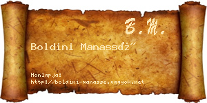 Boldini Manassé névjegykártya
